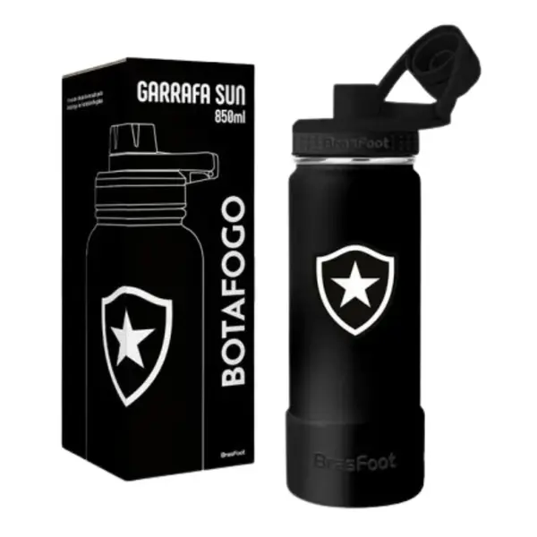 Garrafa Brasfoot Térmica Sun Base Silicone Botafogo