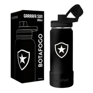 Garrafa Brasfoot Térmica Sun Base Silicone Botafogo