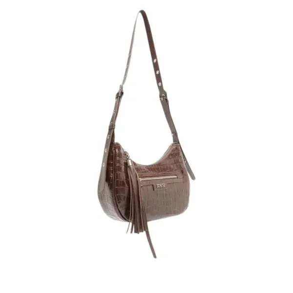 Bolsa Média Mirella Couro Croco