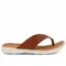 Chinelo Usaflex Rasteiro Em Couro