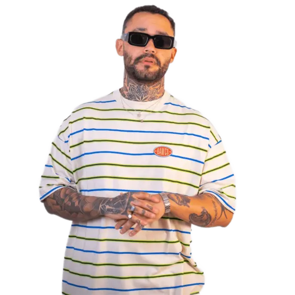 Camisa Baw Clohting New Over Striped Revival