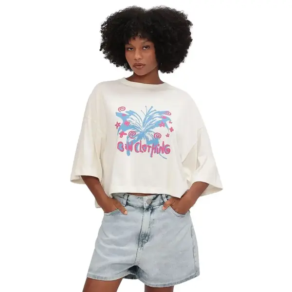 Camiseta Baw Boxy Butterflower Unissex