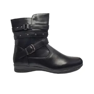Bota Mooncity Rasteira Cano Curto Feminino