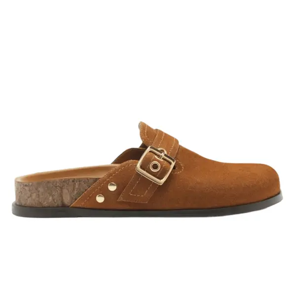 Clog Sabot Arezzo Acamurçada Rasteira Fivela A 13646 0017 0001